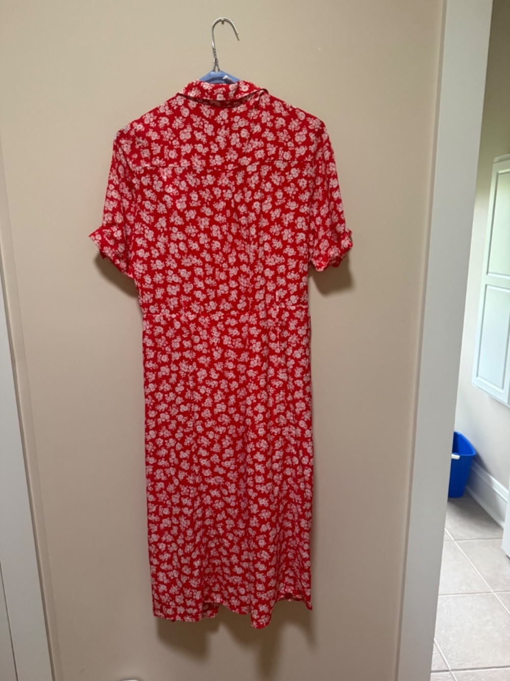 Sezane Adele Dress in Red Cara / Floral Midi Dress FR 38/US 6 - Picture 4 of 5